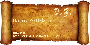 Danis Zoltán névjegykártya