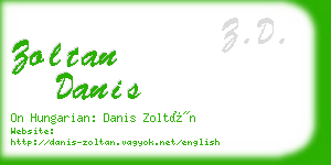 zoltan danis business card